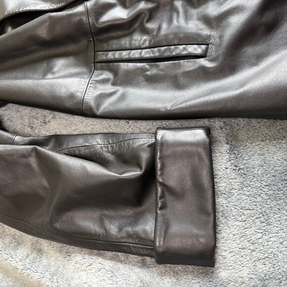 Preston & York Black Genuine Leather Jacket - Size Large - Picture 7 of 7
